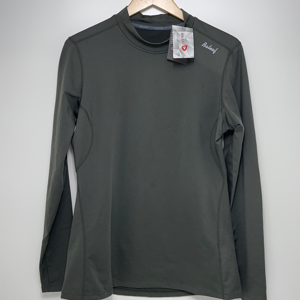 NWT Baleaf dark olive green thermal long sleeve layering shirt sz XL